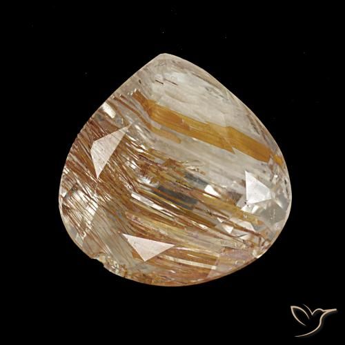 3.18ct イエロー ルチルトパーズ, 洋梨の形, 透明