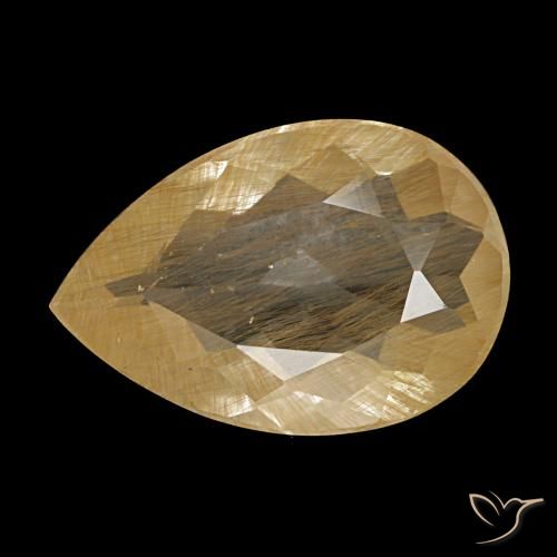 2.89ct ブラウン ルチルトパーズ, 洋梨の形, 透明