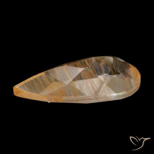 2.91カラットの天然ウォームブラウンルチルトパーズ（13.4×6.6 mm・洋梨の形）