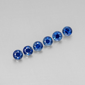 カラットの天然ブルーサファイア（3.82 mm・ラウンドカット）