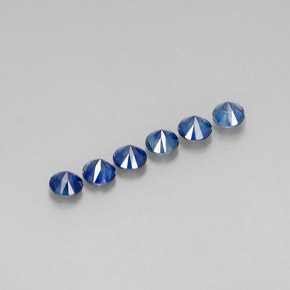 カラットの天然ブルーサファイア（3.82 mm・ラウンドカット）