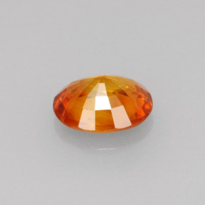 1.16カラットの天然イエローオレンジサファイア（7.1×6.1 mm・オーバルカット）