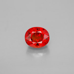 1.19カラットの天然マンダリンオレンジサファイア（6.2×5.3 mm・オーバルカット）