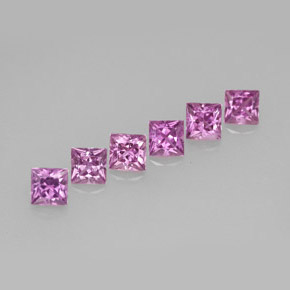 1.49カラットの天然ミディアム薄いパープルサファイア（2.8×2.7 mm・四角）