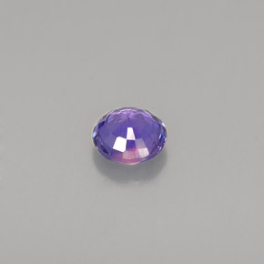 0.51カラットの天然バイオレットサファイア（4.80 mm・ラウンドカット）