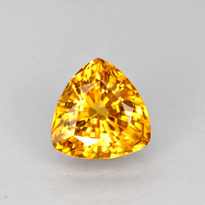 1.14カラットの天然ゴールデンイエローサファイア（6.2×6 mm・トリリアント）