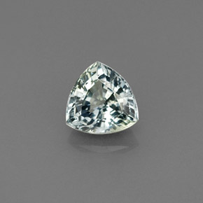 1.11カラットの天然青みがかった緑サファイア（6.2×6.1 mm・トリリアント）