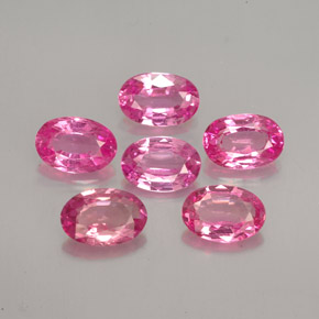 カラットの天然パープルピンクサファイア（6×4 mm・オーバルカット）