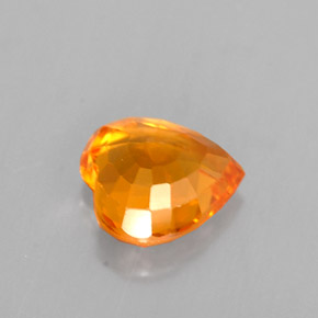 1.10カラットの天然マンダリンオレンジサファイア（6.3×6.3 mm・ハート型）