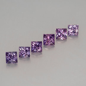 カラットの天然ブルーバイオレットサファイア（3.1×3.1 mm・四角）