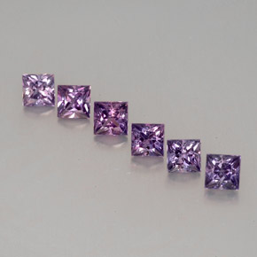 カラットの天然ブルーバイオレットサファイア（3.1×3.1 mm・四角）