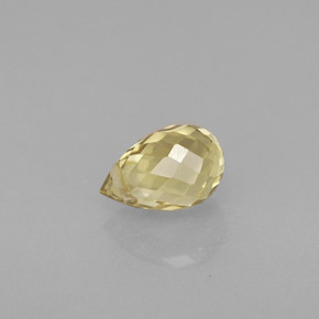 1.00カラットの天然イエローサファイア（6.4×4.2 mm・ブリオレット）