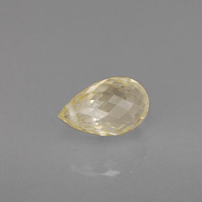 1.38カラットの天然ゴールデンイエローサファイア（7.4×4.5 mm・ブリオレット）