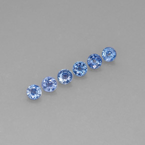 カラットの天然ブルーサファイア（3.42 mm・ラウンドカット）