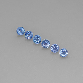 カラットの天然ブルーサファイア（3.42 mm・ラウンドカット）