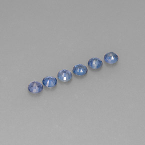 カラットの天然ブルーサファイア（3.42 mm・ラウンドカット）