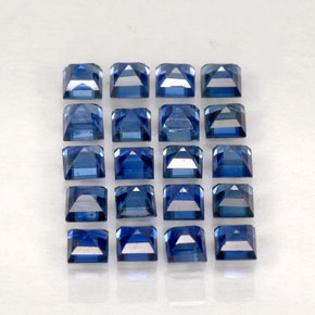 カラットの天然コーンフラワーブルーサファイア（1.9×1.9 mm・四角）