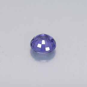 0.43カラットの天然バイオレットブルーサファイア（4.28 mm・ラウンドカット）