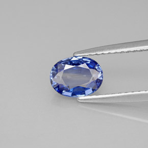 1.00カラットの天然コーンフラワーブルーサファイア（7×5.3 mm・オーバルカット）