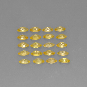カラットの天然イエローサファイア（4.1×2.2 mm・マーキス）