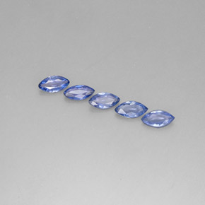 カラットの天然バイオレットブルーサファイア（7.2×3.6 mm・マーキス）
