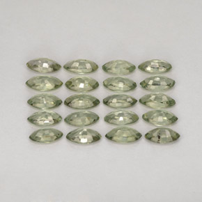 カラットの天然グリーンサファイア（5.1×2.7 mm・マーキス）