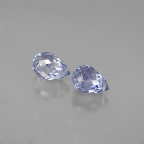 カラットの天然バイオレットブルーサファイア（5.5×3.9 mm・ブリオレット）