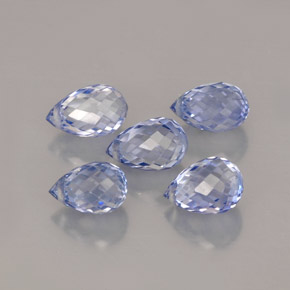 カラットの天然バイオレットブルーサファイア（5.9×4.1 mm・ブリオレット）