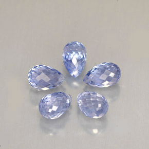 カラットの天然バイオレットブルーサファイア（5.4×3.7 mm・ブリオレット）