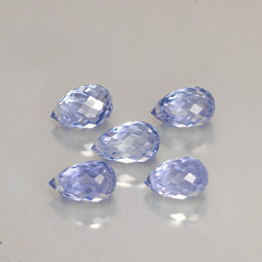 カラットの天然バイオレットブルーサファイア（5.4×3.7 mm・ブリオレット）