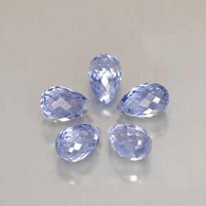 カラットの天然バイオレットブルーサファイア（5.4×3.7 mm・ブリオレット）