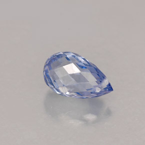 1.12カラットの天然バイオレットブルーサファイア（7.2×4.2 mm・ブリオレット）