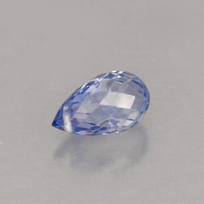 1.12カラットの天然バイオレットブルーサファイア（7.2×4.2 mm・ブリオレット）