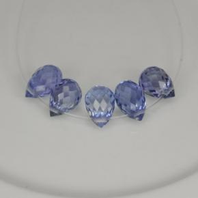 カラットの天然バイオレットブルーサファイア（4.9×3.2 mm・ブリオレット）