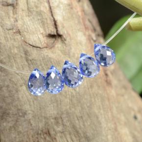 2.06カラットの天然Electric Purple Blue サファイア（4.7×3.3 mm・ブリオレット）