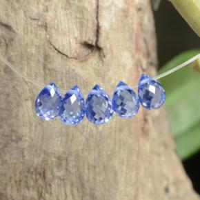 2.06カラットの天然Electric Purple Blue サファイア（4.7×3.3 mm・ブリオレット）