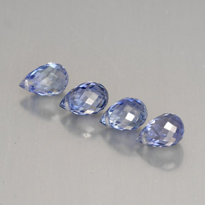 カラットの天然バイオレットブルーサファイア（5.2×3.4 mm・ブリオレット）