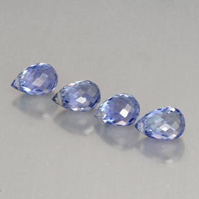 カラットの天然バイオレットブルーサファイア（5.1×3.5 mm・ブリオレット）