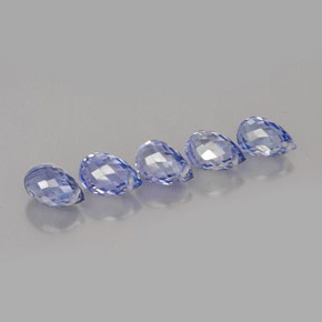 カラットの天然バイオレットブルーサファイア（5.2×3.4 mm・ブリオレット）