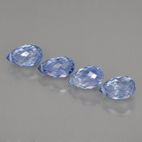カラットの天然バイオレットブルーサファイア（6.5×3.8 mm・ブリオレット）