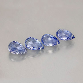 カラットの天然バイオレットブルーサファイア（6.1×3.8 mm・ブリオレット）