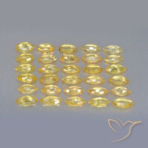 3.68カラットの天然ゴールデンサファイア（4×2.1 mm・マーキス）