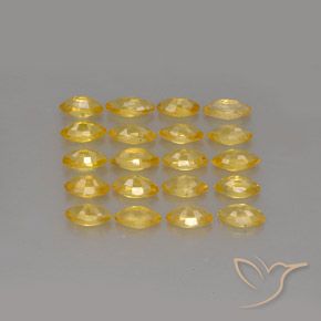 2.26カラットの天然ゴールデンサファイア（4×2.2 mm・マーキス）