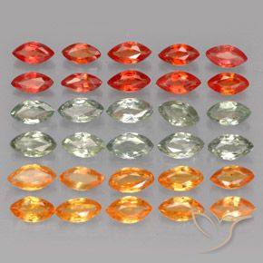 3.48カラットの天然マルチカラーサファイア（4×2.1 mm・マーキス）