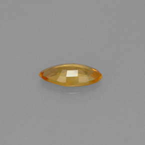 0.50カラットの天然ゴールデンイエローサファイア（7.7×3.7 mm・マーキス）