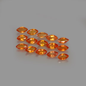 カラットの天然イエローオレンジサファイア（6×3 mm・マーキス）