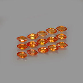 カラットの天然イエローオレンジサファイア（6×3 mm・マーキス）