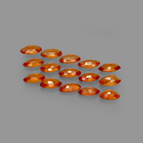 カラットの天然イエローオレンジサファイア（6×3 mm・マーキス）