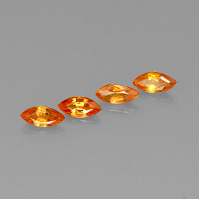カラットの天然イエローオレンジサファイア（6×2.9 mm・マーキス）
