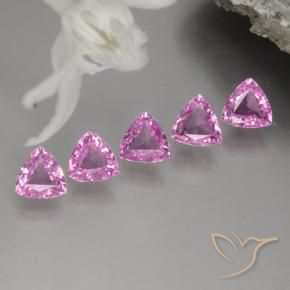 1.20カラットの天然薄いロイヤルパープルピンクサファイア（4.1×3.9 mm・トリリアント）